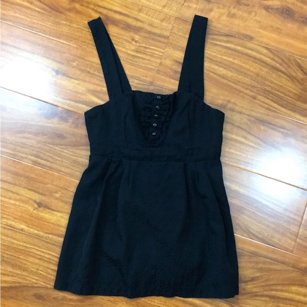 2/$25 H&M Divided 90s Black Spotted Babydoll Top Size 6 Girlhoodcore Classic